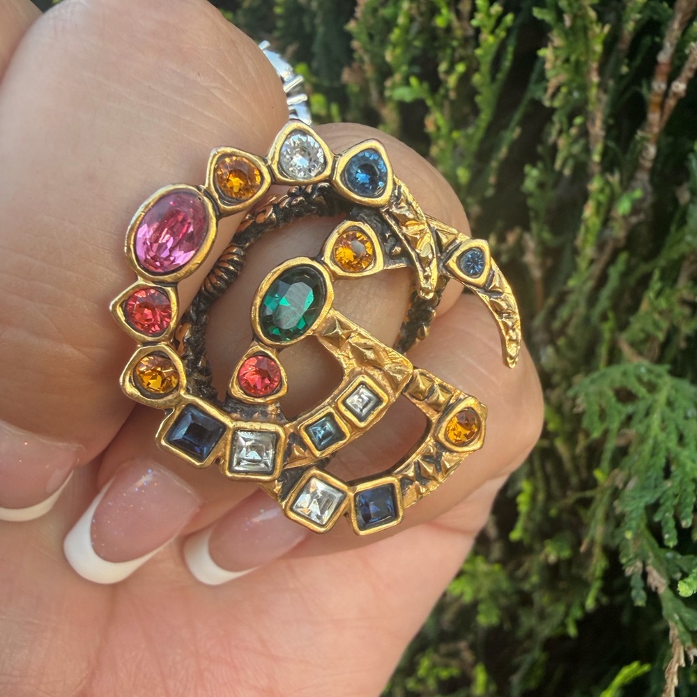 💖SOLD💖#169 Gucci Crystal GG Ring